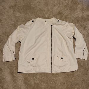 3x Kenneth Cole white linen asymmetrical jacket